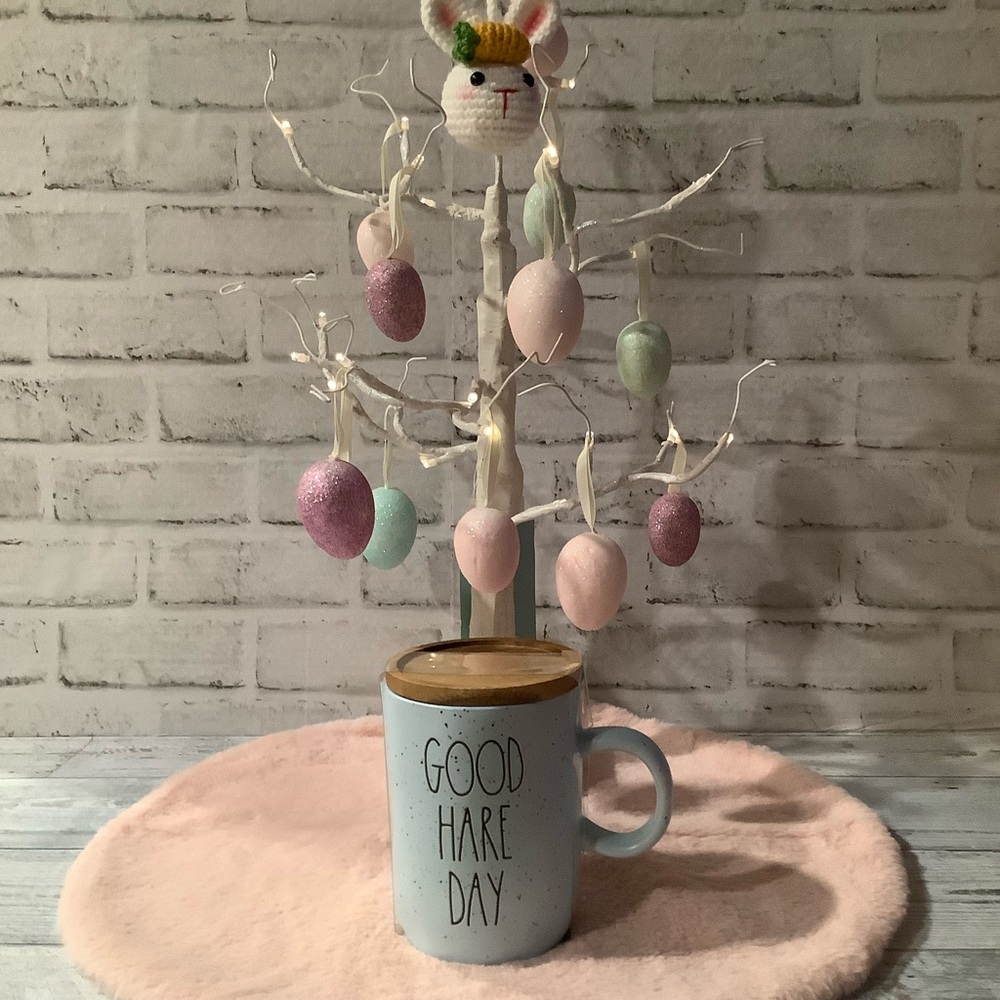 Rae Dunn Easter Mug With Wood Lid Good Hare Day